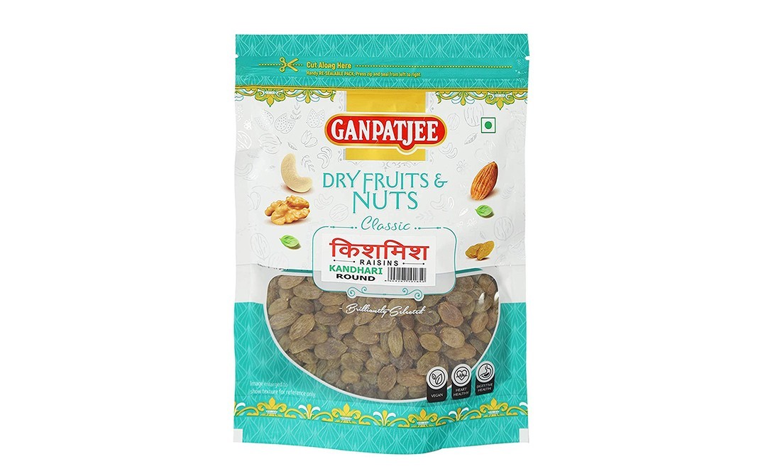 Ganpatjee Raisins Kishmish Kandhari Round   Pack  1 kilogram